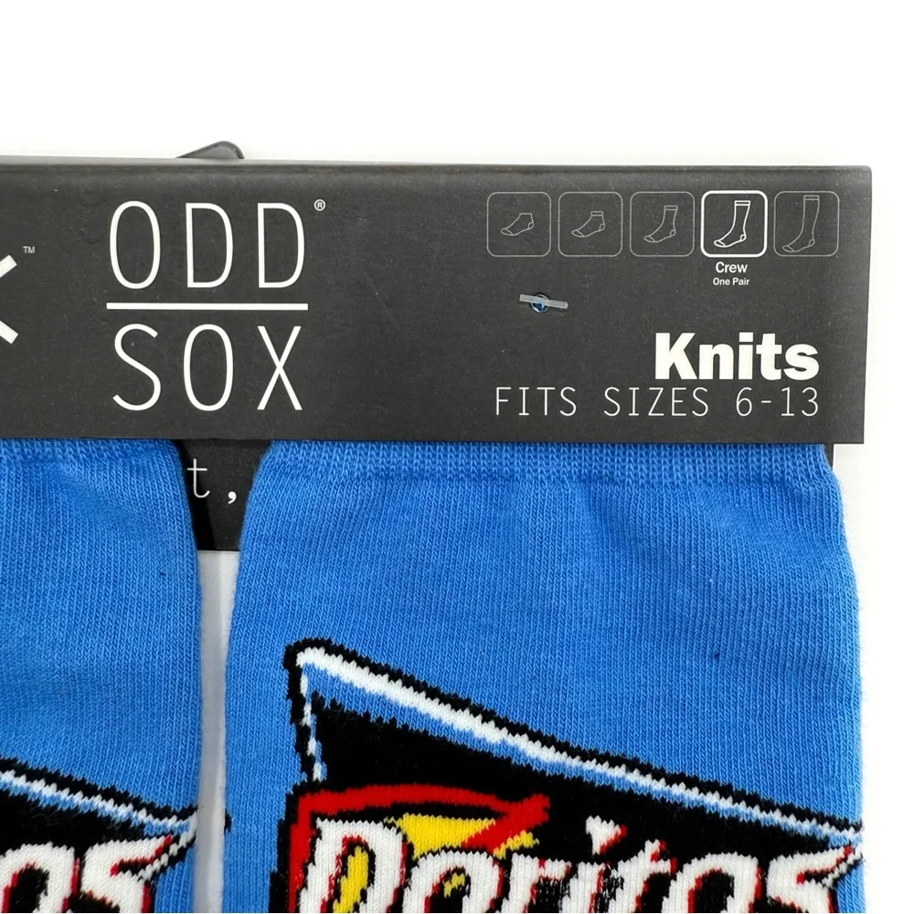 Odd Sox Doritos Cool Cooler Ranch Crew Socks Mens Womens Blue Fun Novelty Gift